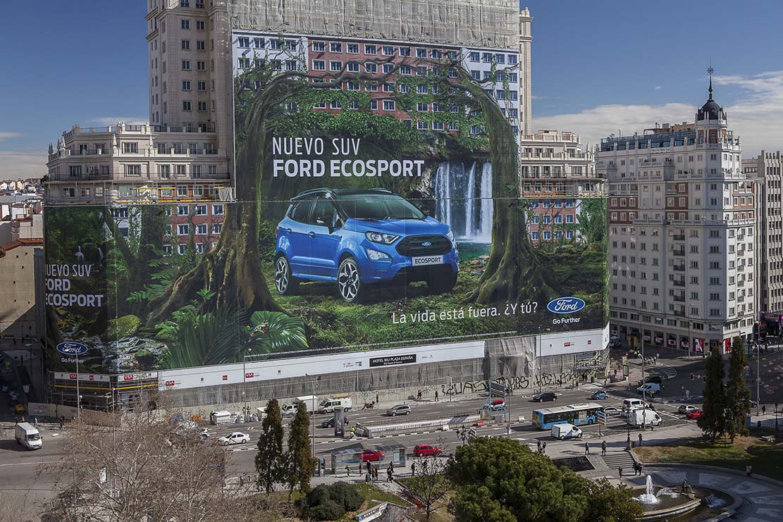Image principale de l'actu: Ford ecosport une publicite record installee a madrid 