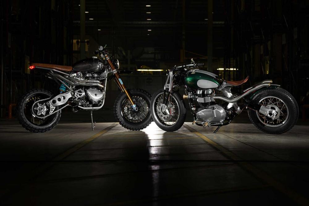 Image principale de l'actu: Triumph bobber vs scrambler la creation avant tout 