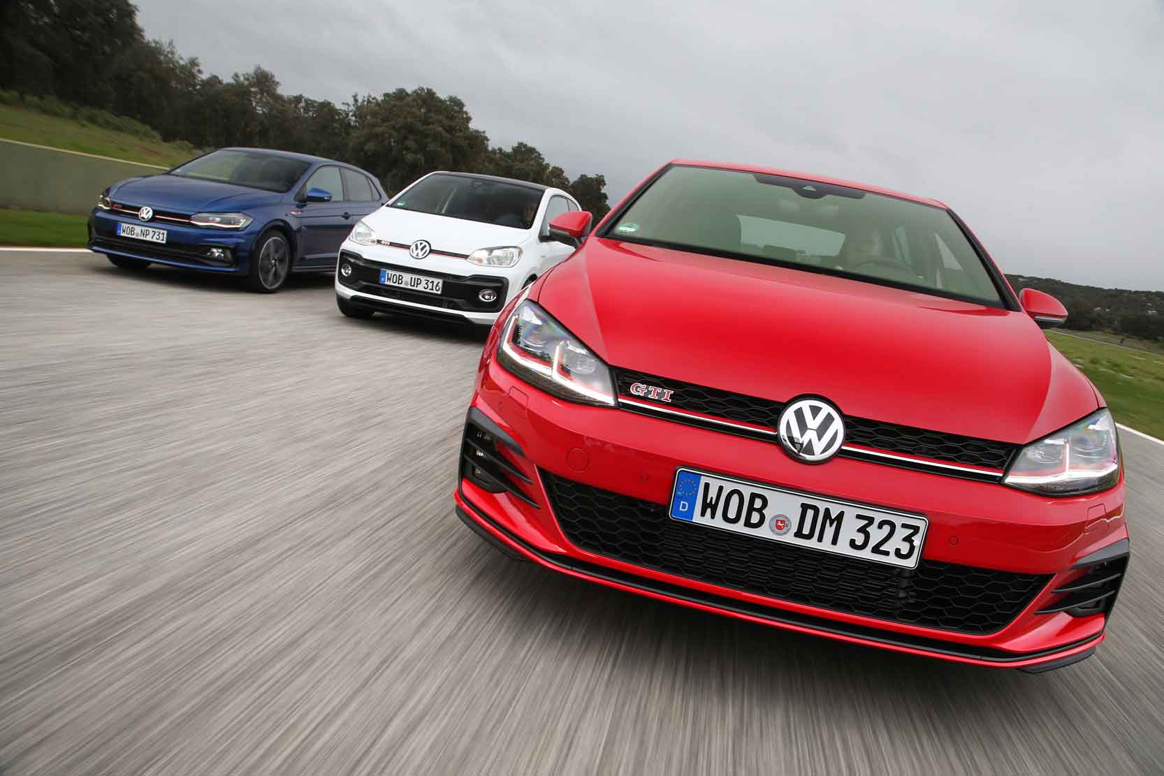 La famille de Volkswagen GTI : Golf, Polo, UP!