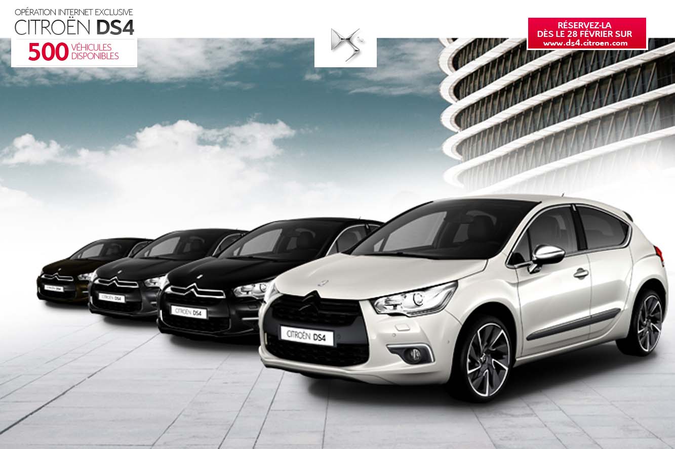 Image principale de l'actu: 500 citroen ds4 disponibles en avant premiere 