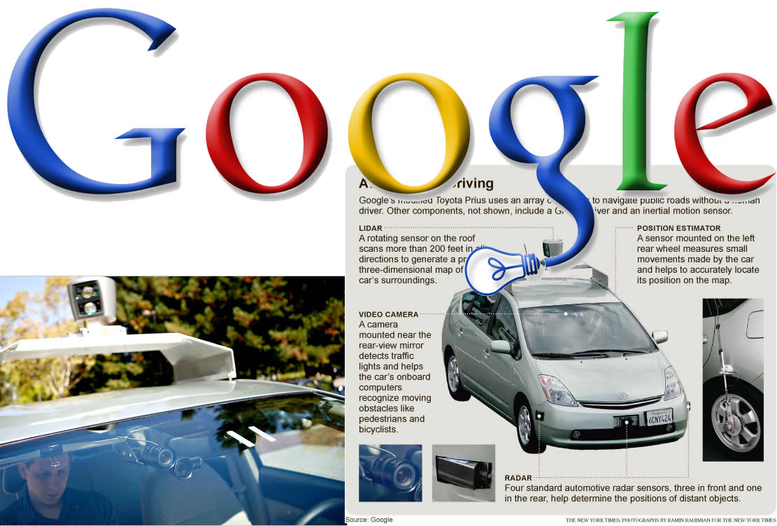 La voiture google une voiture automatique sans chauffeur 