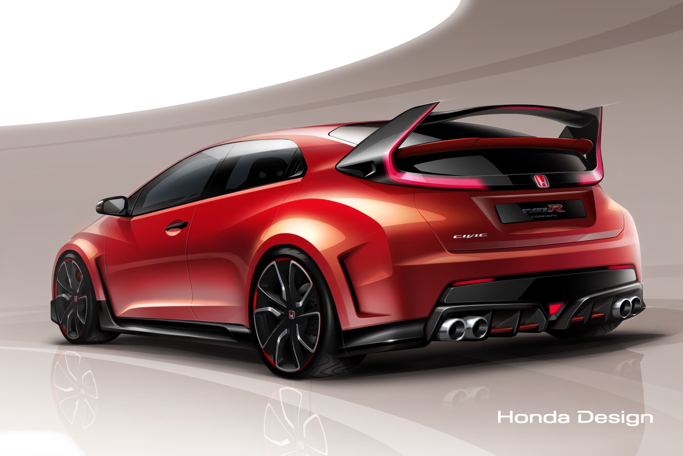 Honda devoilera sa nouvelle civic type r concept a geneve 