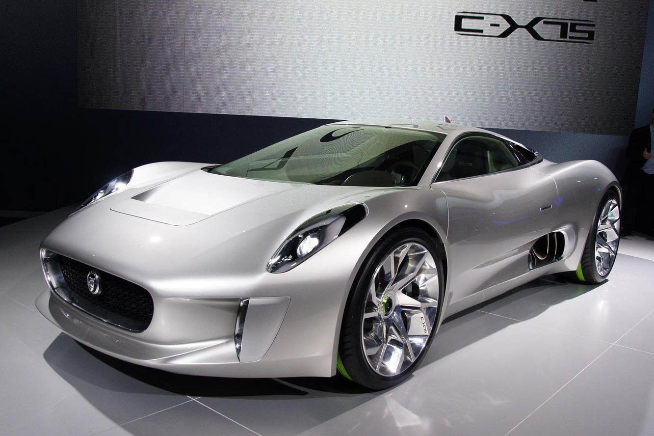 Jaguar c x75 lhybride a turbines 