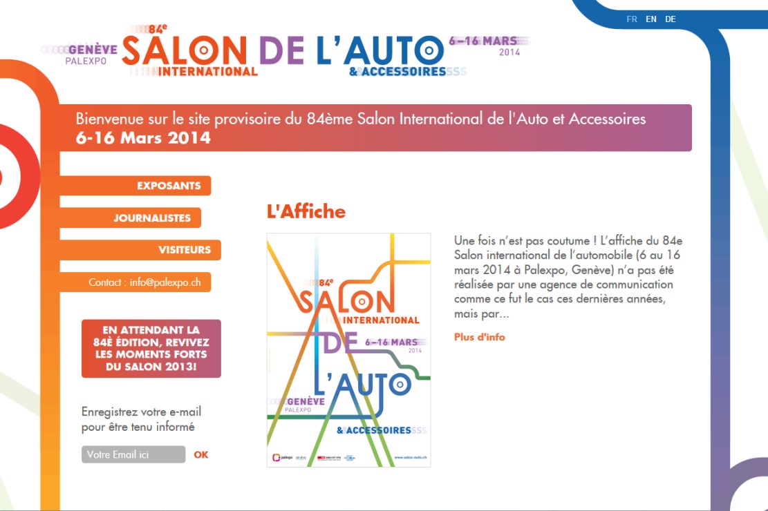 Decouvrez laffiche du salon de geneve 2014 