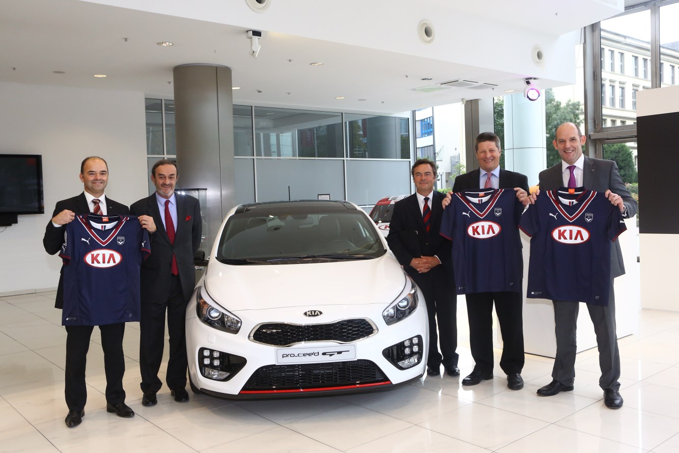 Kia renouvelle son contrat de sponsoring avec les girondins de bordeaux 